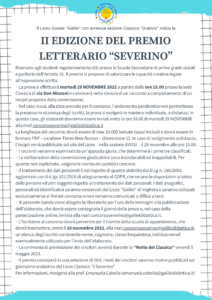 2 edizione del Premio Letterario Severino-212x300